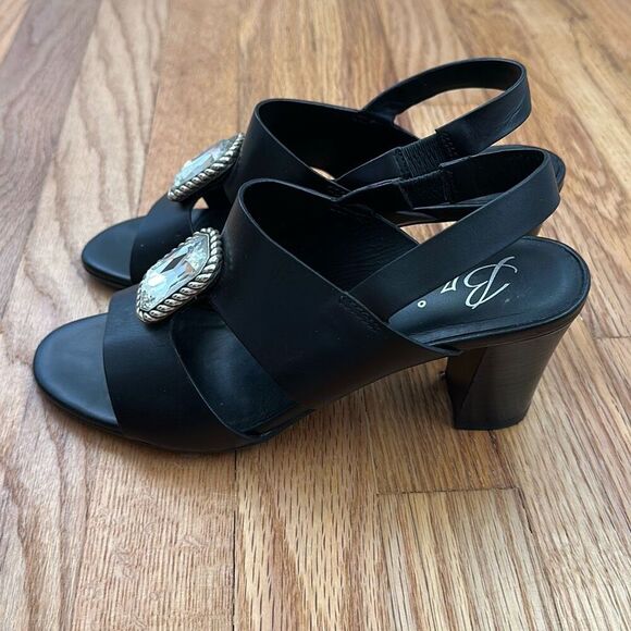 Brighton Ritzy Rhinestone Leather Heels Shoes Women’s Size 7.5M - Picture 2 of 13